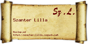 Szanter Lilla névjegykártya